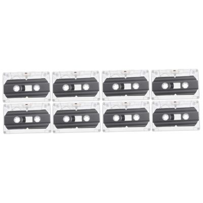 OSALADI 8pcs Blank Audio Tapes Recordable Cassette Tapes Transparent Case for Music Voice Blessings and Teaching Materials