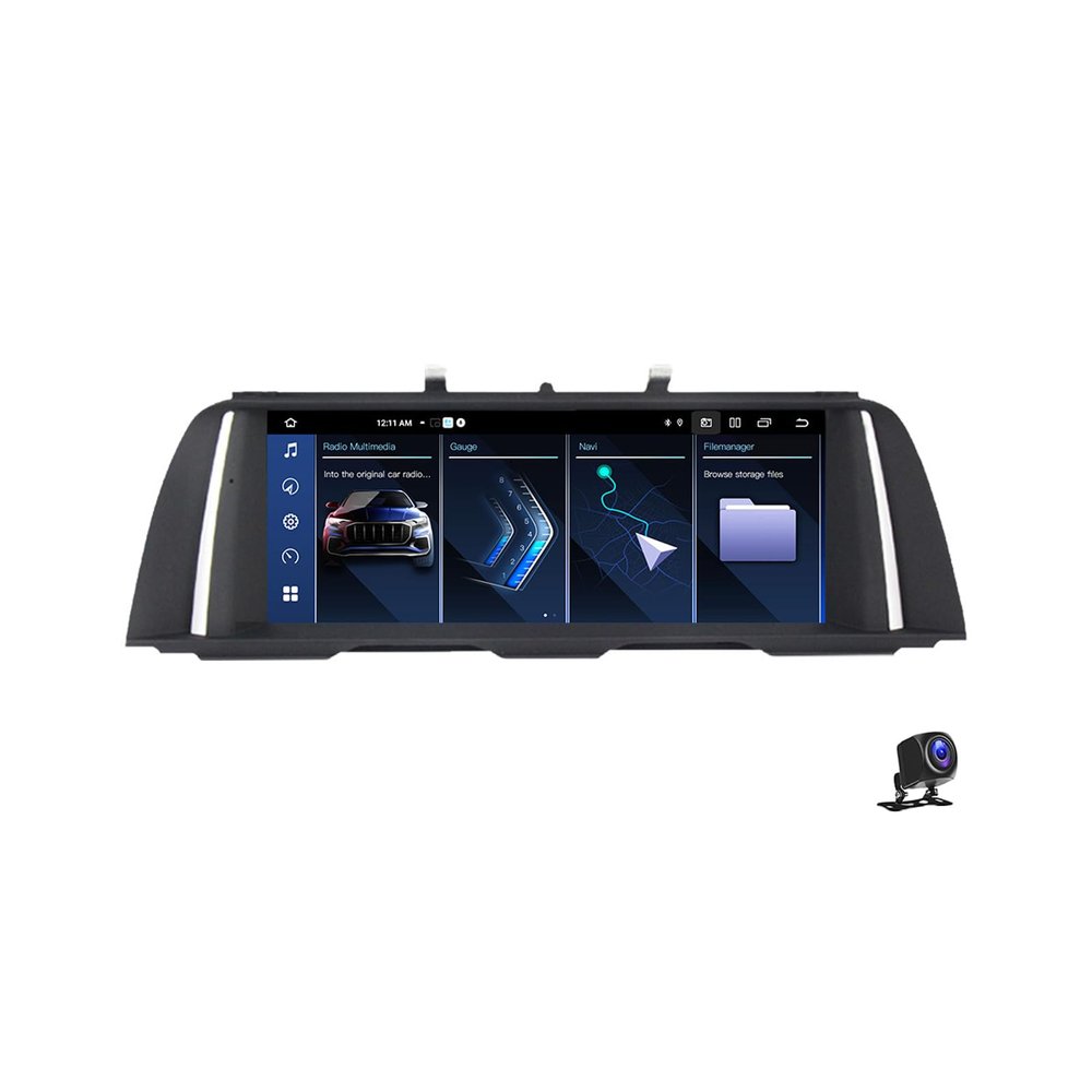 Android 12 Car Stereo for BMW 5 Series F10/F11/520 2011-2016 CIC/NBT Car Multimedia GPS Navigation Wireless Carplay Auto DSP Support Original Steering Wheel Controls, Camera,10.25 inch,8 core 4G+64G