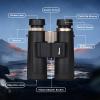 10x42 HD Binoculars for Adults Optical Binocular Bird Watching Binoculars for Hunting,Waterproof, Fogproof, Shockproof, Fully Multi-Coated Optics BaK4 Long Range 102m/1000M Binocular (10x42) view 2