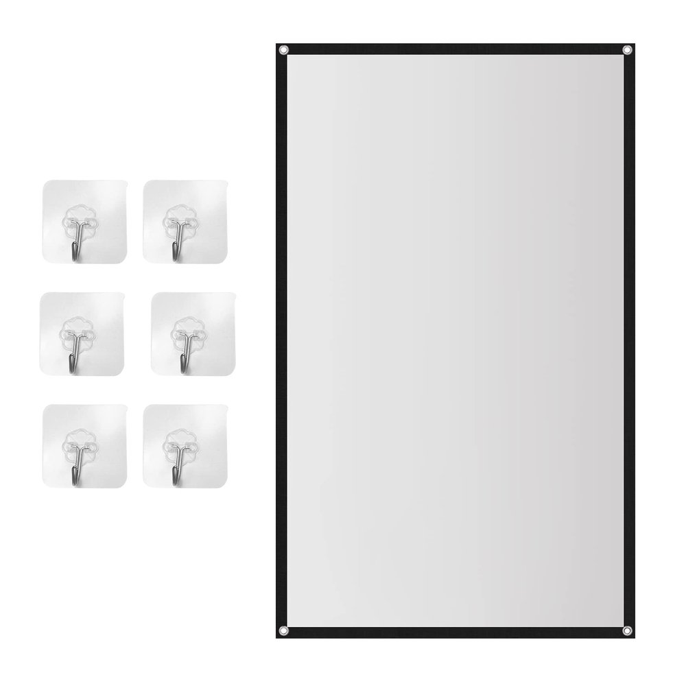 Srutueo Portable Projector Screen for Home Theater Outdoor HD White Foldable Anti- (72Inch), 511944A2