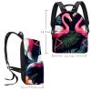 YTYVAGT Travel Backpack for Women,Backpack for Men,Tropical Leaves Flower Flamingo,Backpack view 2