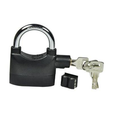 Outanaya Alarm Padlock High Decibel Theft Alarm and Rustproof Security Lock for Motorcycles Bicycles Doors and Containers Black