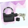 Outanaya Alarm Padlock High Decibel Theft Alarm and Rustproof Security Lock for Motorcycles Bicycles Doors and Containers Black view 4