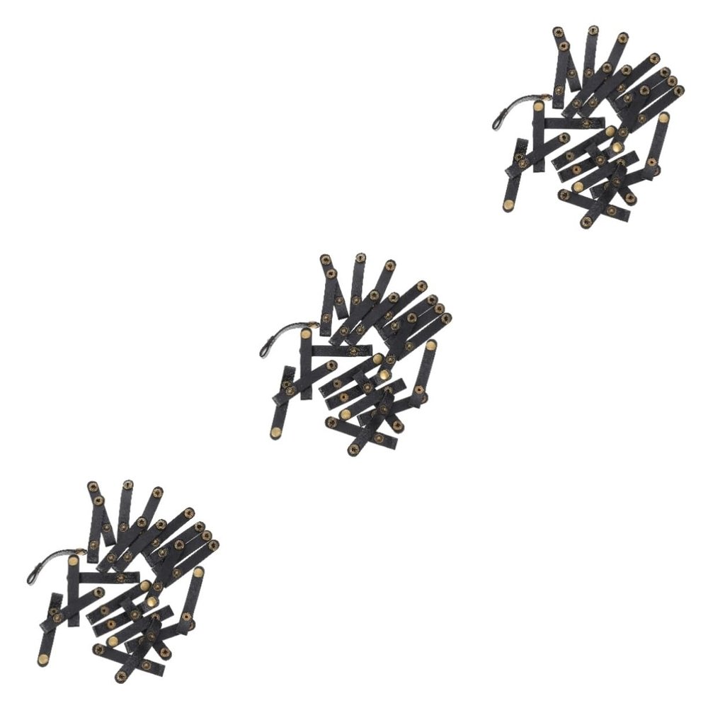 Angoily 72pcs Multipurpose Leather Cable Winders Faux Leather Data Cable Holder Cord Organizers for Phone Chargers USB