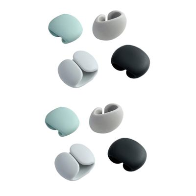 Angoily 8pcs Magnetic Cable Clip Silicone Wire Holder Organizer for USB Earphone Cords and Durable Design for Home Office Cable Management