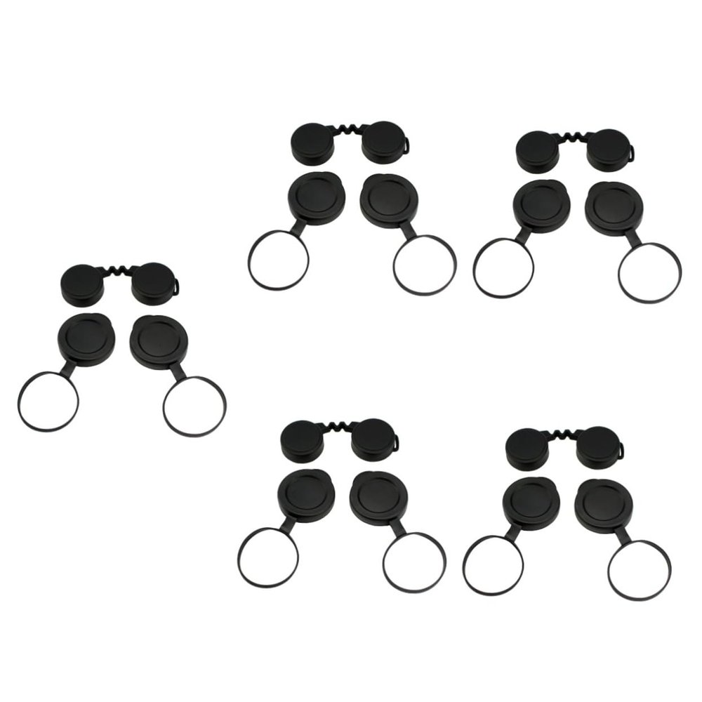 Angoily 5sets Binocular Objective Lens Caps Rubber Covers for Easy to Install Lightweight and Compact for Binoculars Cameras and More