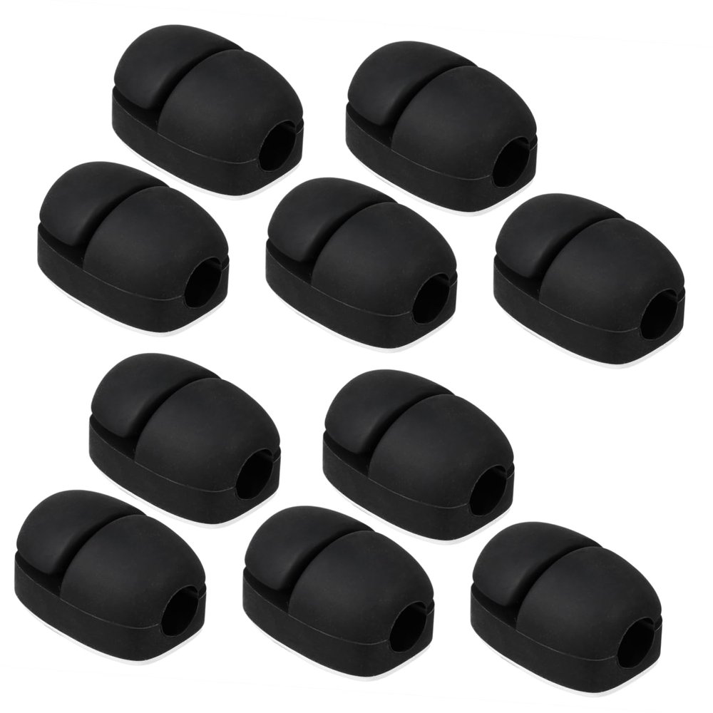 Angoily 20pcs Cable Organizer Clips for Efficient Cord Management Adhesive Cable Holders for Desktop Wall and Home Use and Easy to Install