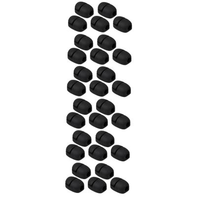 Angoily 30pcs Self-Adhesive Cable Management Clips Strong Adhesive Wire Holder for Desktop Cord Organizer Clips for Desk Closet Organization