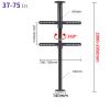 tv wall mount,wall mount tv bracket, TV Floor Stand - Adjustable TV Mount Bracket, LCD TV 360 Degree Rotating Frame Floor Stand, Partition Wall Rotating Rack, Fits 32-75inch LED Screen Display (Size : view 2