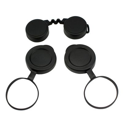Angoily 4sets Rubber Objective Lens Caps for Binoculars Protective Covers for Models Easy to Install Convenient Lens for Outdoor Activities