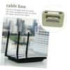 Angoily Router Cable Management Storage Box Design with Ventilation Anti-Skid Base and Buckle Fixation for Organized Power Strips and Cables Green view 3