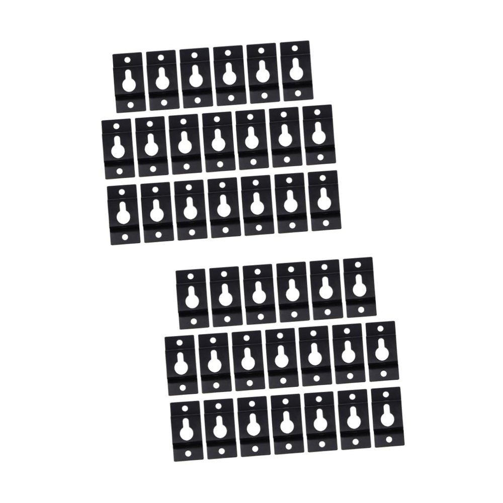 Angoily 40pcs Heavy Duty Keyhole Hangers Iron Wall Brackets for Wall Mounted Speaker Flush Mount Design for Art Pictures and Mirrors Resistant and Easy to Install