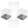 Angoily 8pcs Transparent Storage Boxes Square Cube Organizers for Displaying Natural Mineral Specimens for and Daily Use Base Clear view 1