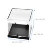 Angoily 8pcs Transparent Storage Boxes Square Cube Organizers for Displaying Natural Mineral Specimens for and Daily Use Base Clear view 2