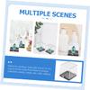 Angoily 8pcs Transparent Storage Boxes Square Cube Organizers for Displaying Natural Mineral Specimens for and Daily Use Base Clear view 3