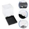 Angoily 8pcs Transparent Storage Boxes Square Cube Organizers for Displaying Natural Mineral Specimens for and Daily Use Base Clear view 4