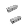 Angoily 2pcs Grey Socket Organizer Box for Desk and Home Storage Space-Saving Design for and Data Cables view 1