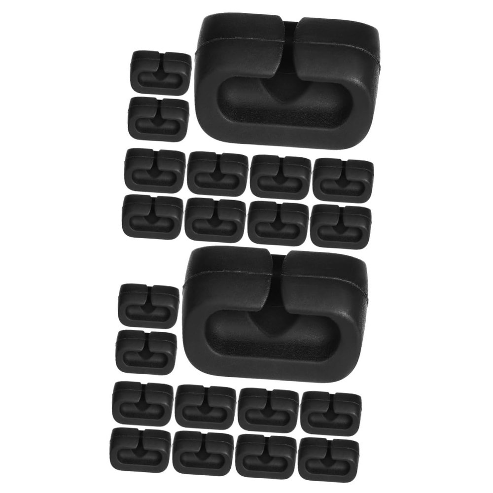 Angoily 24pcs Cable Holders with Adhesive Backing Cord Organizer for Home Office and Car Manage Charging Headphone and Network Cables up