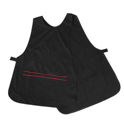 HAPINARY Practical Black Barber Apron for Men Women Protective Smock Pockets Comfortable Salon Uniform for Hair Stylists and Colorists