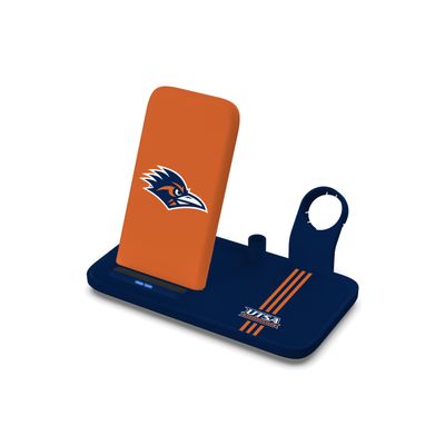 SOAR NCAA 4-in-1 Wireless Charging Docking Station: Fast Charge for iPhone, Apple Watch, Air Pods & Apple Pencil, UTSA Roadrunners