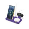SOAR NCAA 4-in-1 Wireless Charging Docking Station: Fast Charge for iPhone, Apple Watch, Air Pods & Apple Pencil, LSU Tigers view 2