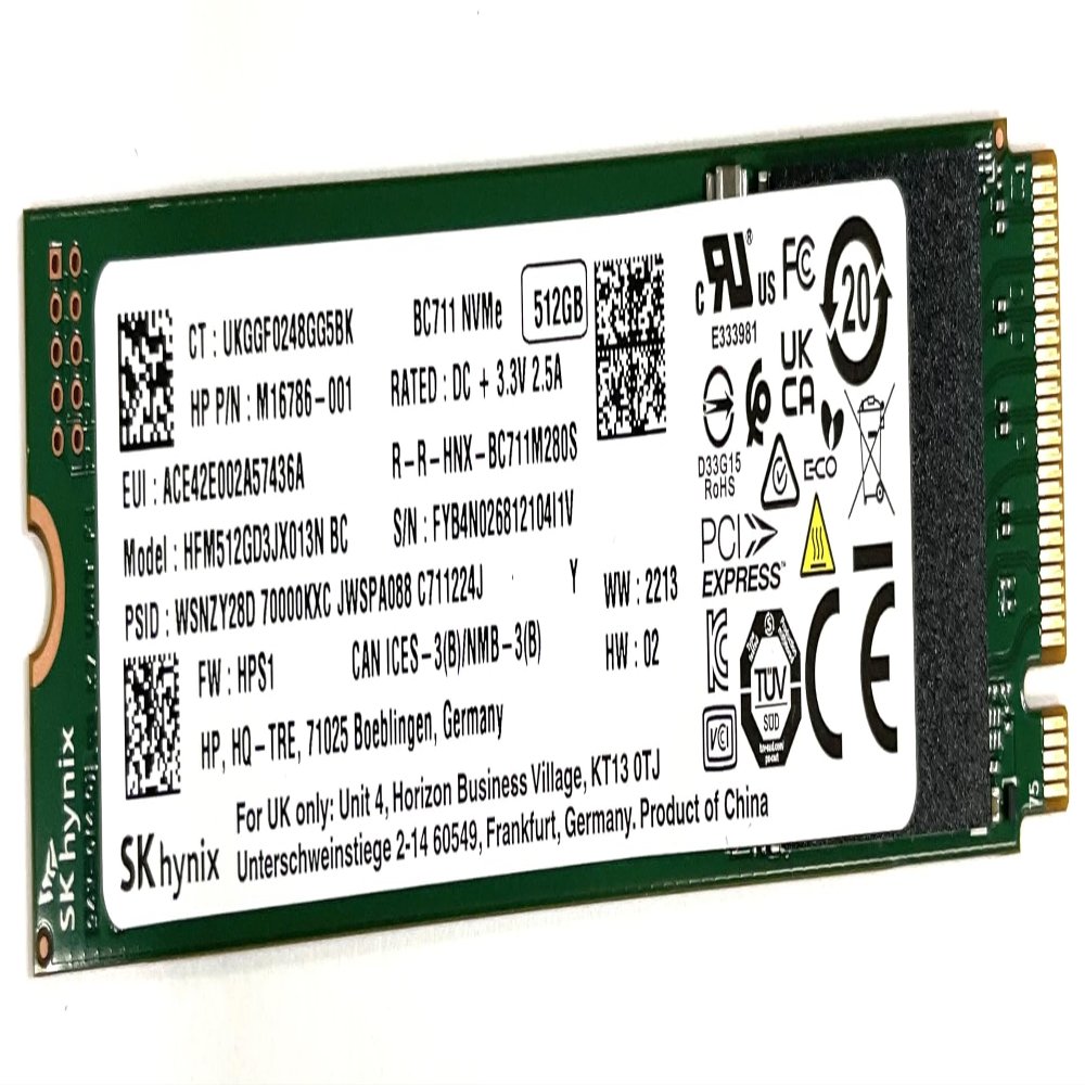 compxp Genuine SSD replacment 512GB, NVMe for SK hynix HFM512GD3JX013N BC and HP M16786-001