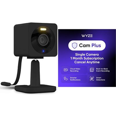 WYZE OG Black with Wyze Cam Plus Monthly, covers 1 Wyze camera, Auto-Renews at $2.99/month, Activation Required, Cancel Anytime