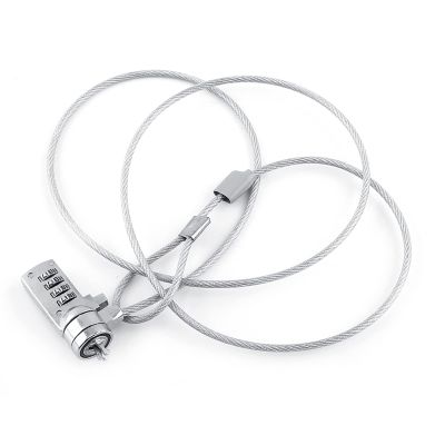 Laptop Combination Security Lock Cable, 4 Digit Password, Theft Deterrent, Works with Notebooks, Desktops, Docking Stations with Standard Security Slot Hole
