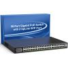 48-Port Gigabit PoE Switch Unmanaged with 2X 1000Mbps Uplink SFP Port, VIMIN 50-Port PoE Ethernet Switch Support IEEE802.3af/at, 400W Power, 100Gbps Switch CapacityPlug and Play, Rack-Mount view 1