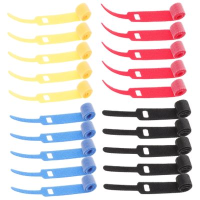DOITOOL 160pcs Adjustable Cable Organizer Straps Hook and Fastening Ties for Cord Management for Data Audio and Network Cables