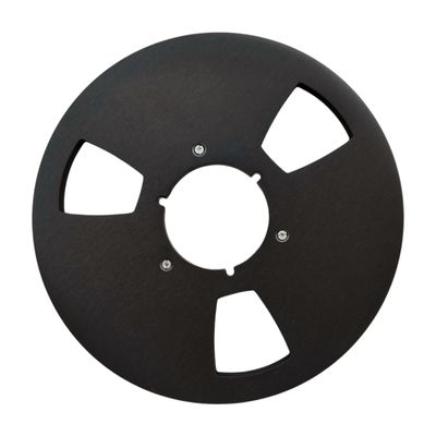 Take Up Reel,1/4" x 10.5" Nab Aluminum Metal Reel,Empty Tape Up Reel to Reel Small Hub Adapter,Nab Open Reel Takeup Reel Aluminum Alloy Audio Takeup Reel Replacement (BLACK)