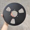 Take Up Reel,1/4" x 10.5" Nab Aluminum Metal Reel,Empty Tape Up Reel to Reel Small Hub Adapter,Nab Open Reel Takeup Reel Aluminum Alloy Audio Takeup Reel Replacement (BLACK) view 2