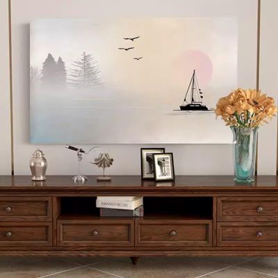 ABANO Universal 19-65in Indoor TV Dust Cover Indoor Art Cloth Liquid Crystal Display Protective Case Dustproof TV Screen Protector Bedroom Living Room Decoration