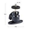 CAMVATE 1/4"-20 Mini Ball Head with Ceiling Mount + Wall Mount Bracket + 5/8"-27 Dual Lock Nuts view 3