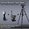72.4 inch Spotting Scope and Binoculars Heavy Duty Tripod, Shooting Hunting Rest V Yoke Stand with Binoculars Adapter, Compatible with Monocular/Astronomical Telescope/DSLR Camera/Projector(Load 22Lb) view 3