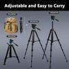 72.4 inch Spotting Scope and Binoculars Heavy Duty Tripod, Shooting Hunting Rest V Yoke Stand with Binoculars Adapter, Compatible with Monocular/Astronomical Telescope/DSLR Camera/Projector(Load 22Lb) view 4