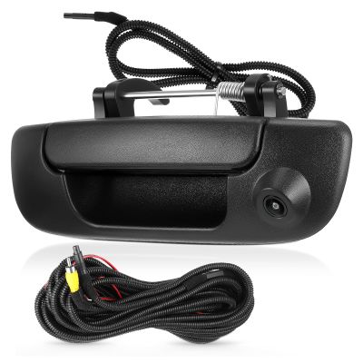 ACAUTO Tailgate Handle Backup Camera Fit for Dodge RAM 1500 2500 3500 2002-2008 Tailgate Reversing Rear View Park Assist Camera RCA Plug Replaces 55276237AA