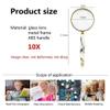 EDCWDTYYEC Magnifying Glass Magnifier The Elderly Reading 10x Handheld Old Man Reading Maintenance Hd Optical Lens Magnifier Magnifying view 4