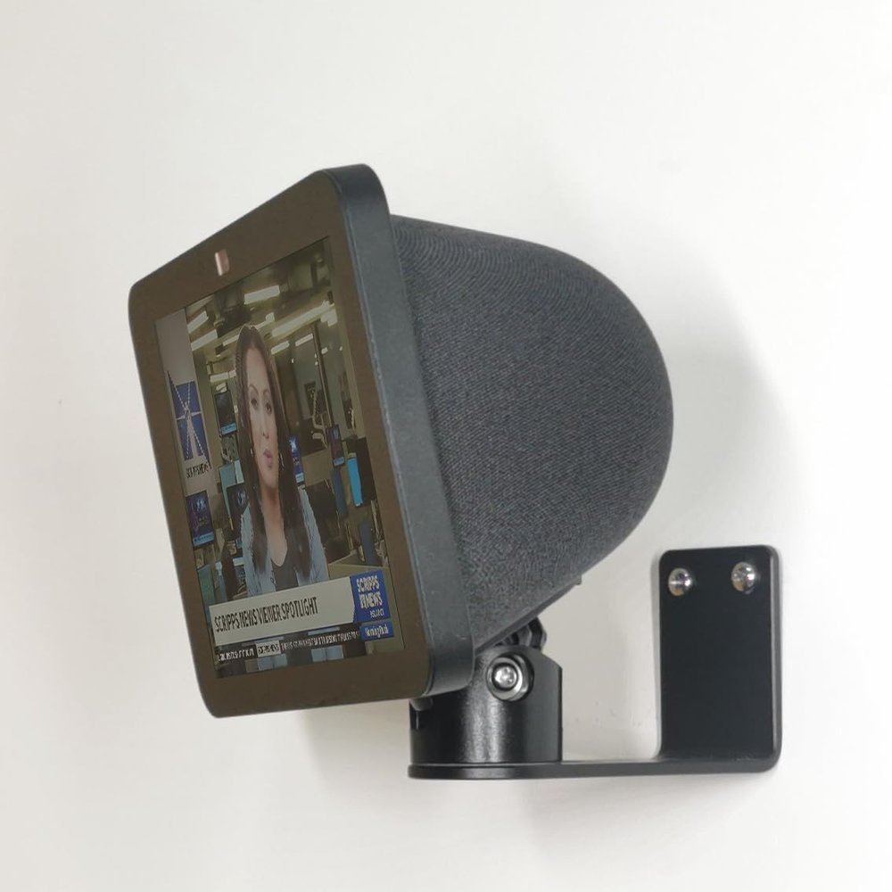 ATOPCAENRT Wall Mount Stand Made for All-New Ech-ooo Show 8 (3rd Gen, 2023 Release) | Ech-ooo Show 8 (2nd Gen, 2021 Release) Tilt + Swivel Stand (Black) 33-01SX