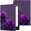 ALILANG Case for 7"/6.8" Kindle Paperwhite (12th/11th Generation-2024/2021) and Kindle Colorsoft Signature Edition Case, Shockproof Folding Stand Cover for Kindle Paperwhite 2024 -Purple Rose view 1