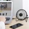DAGIJIRD Portable USB Desk Fan 4 Blades Cooler Cooling Fan Rotation USB Mini Fan for Home Office view 2