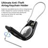 SkyArmor AirTag Secure Holder with Wire Cable, 2 Pack Air Tag Keychain Holders for Key Ring, Keys, Luggage, Backpack, Sturdy Protection Airtag Key Chain Lock Case  Black/White view 2
