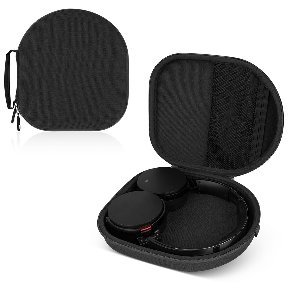 Linkidea Headphones Carrying Case Compatible with Sony WH-CH720N, WH-CH520, WH-XB920N, WH-1000XM5, WH-1000XM4, MDR-XB950BT Protective Hard Shell Travel Bag with Cable, Charger Storage (Black), LI9322