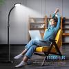 FBBJFF Happy Light Therapy lamp 11000 Lux, LED UV-Free Sunlight lamp,Full Spectrum Happy Therapy lamp with 10 Adjustable Brightness Levels, 2 in 1 Retractable Floor Sad Lamp (Black) view 2