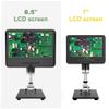 DYLANSKY 50x-1200x Magnification Digital Microscope, 1080P Video Microscope 12MP Resolution, 8.5 Inch Screen, Metal Stand, Adjustable LED Lights, for Coin PCB Circuit Repair Soldering view 2