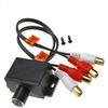 Angoily 4pcs Car Remote Level Control Knob Volume Controller for Car Stereo Amplifier with Connectors Transmission of Music Signal view 2