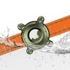 Compatible with AirTag Dog Collar Holder IPX8 Waterproof Airtag Holder for Dog Collar, Anti-Lost Shock Resistant Hard TPU-Back Clip Dog Collar for Airtag Holder, Green view 2