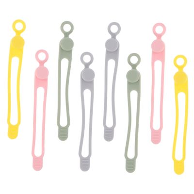 DOITOOL 24pcs Silicone Cable Ties for Wire Organization Efficient Straps for Home Office Cord Winders