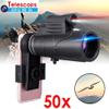 Binoculars High Power Monocular Telescope 50X Black Outdoor Hiking Camping HD Optical Monocular Bird Watching Update with Flashlight Day and Night Vision view 4