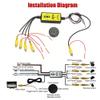 Hubceuo 4To1 Car Panoramic 360 Camera Video Reversing Switch Box Car Blind Spot Camera Video Switch Box Wireless Remote Control, black, 500146044 view 2